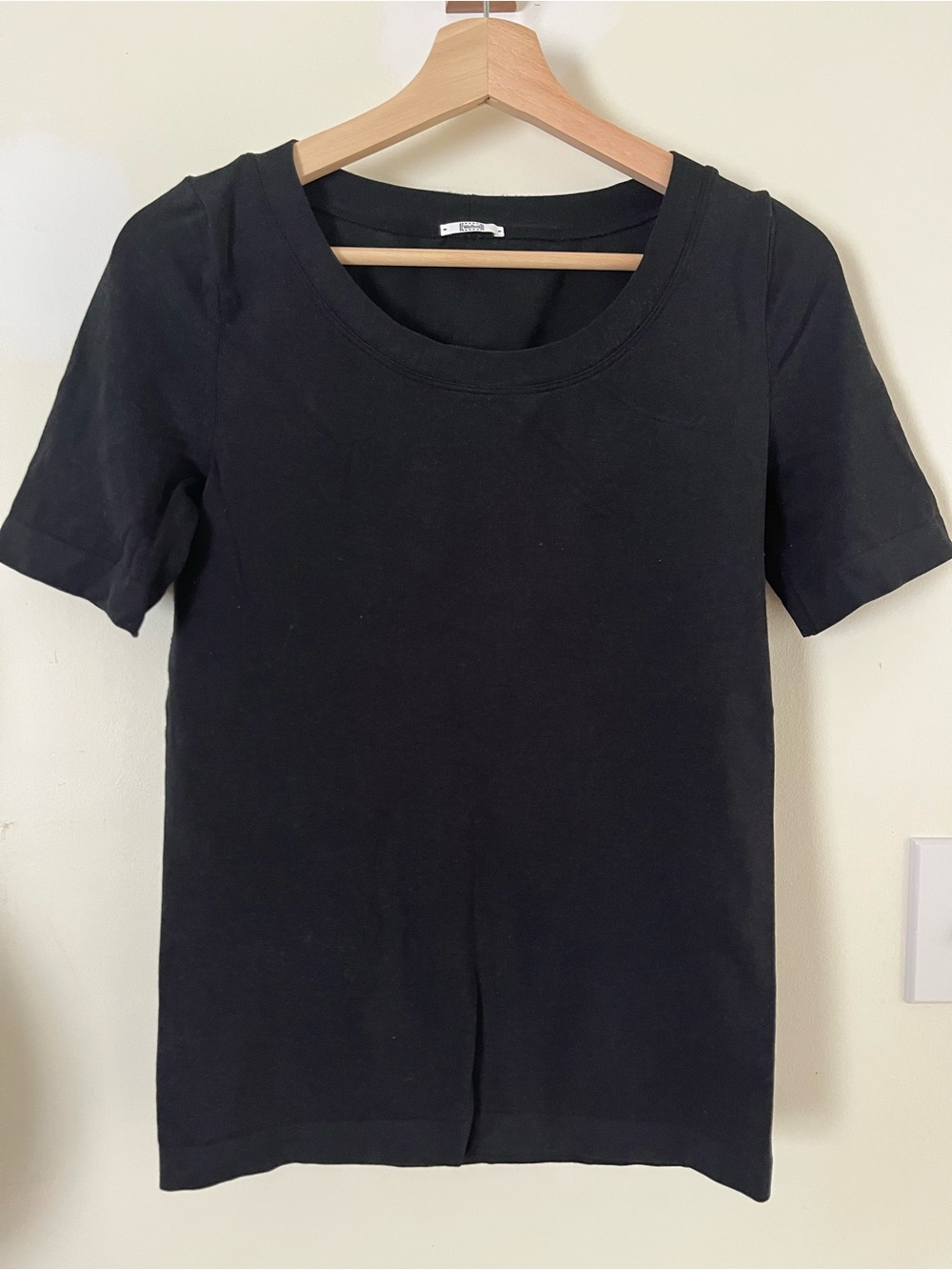 Wolford Classic Black Scoop Neck Women's t-shirt